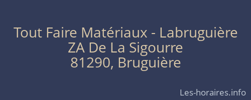 Tout Faire Matériaux - Labruguière
