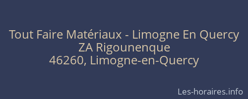 Tout Faire Matériaux - Limogne En Quercy