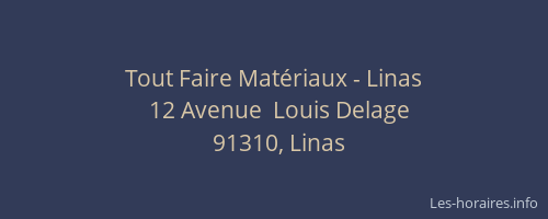 Tout Faire Matériaux - Linas