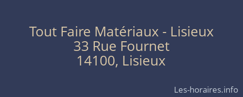 Tout Faire Matériaux - Lisieux