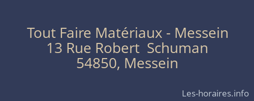 Tout Faire Matériaux - Messein