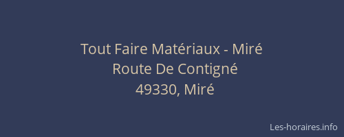 Tout Faire Matériaux - Miré