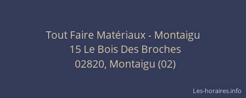 Tout Faire Matériaux - Montaigu