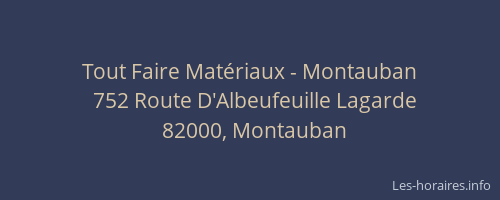 Tout Faire Matériaux - Montauban