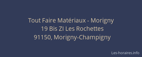 Tout Faire Matériaux - Morigny