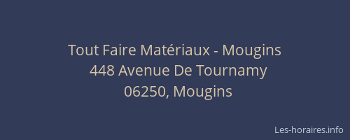 Tout Faire Matériaux - Mougins