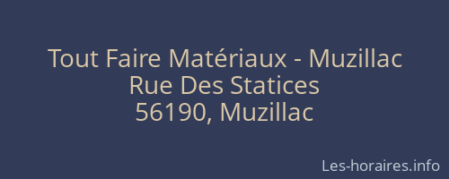 Tout Faire Matériaux - Muzillac