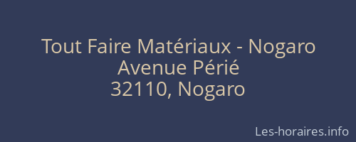 Tout Faire Matériaux - Nogaro