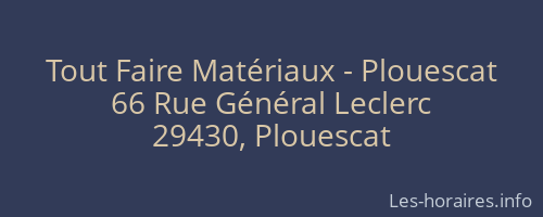 Tout Faire Matériaux - Plouescat