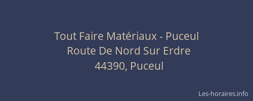 Tout Faire Matériaux - Puceul