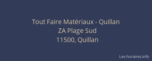 Tout Faire Matériaux - Quillan
