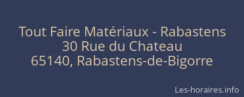 Tout Faire Matériaux - Rabastens