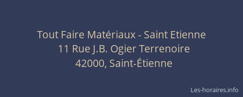 Tout Faire Matériaux - Saint Etienne