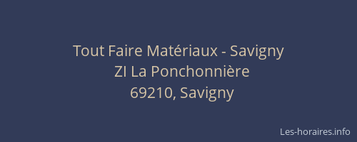 Tout Faire Matériaux - Savigny