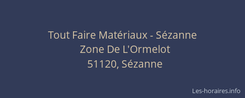 Tout Faire Matériaux - Sézanne