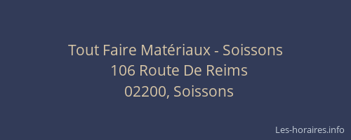 Tout Faire Matériaux - Soissons