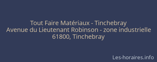 Tout Faire Matériaux - Tinchebray