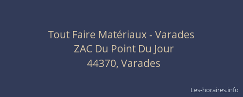 Tout Faire Matériaux - Varades