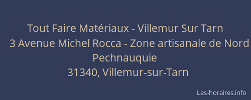 Tout Faire Matériaux - Villemur Sur Tarn