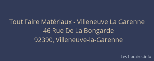Tout Faire Matériaux - Villeneuve La Garenne