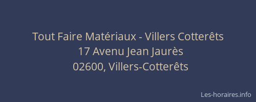 Tout Faire Matériaux - Villers Cotterêts