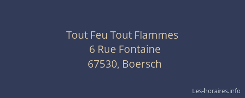 Tout Feu Tout Flammes