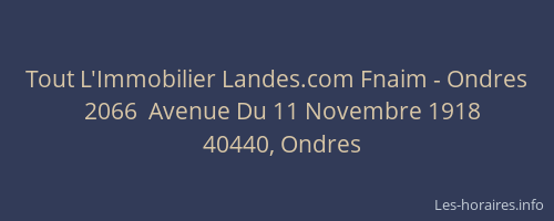 Tout L'Immobilier Landes.com Fnaim - Ondres