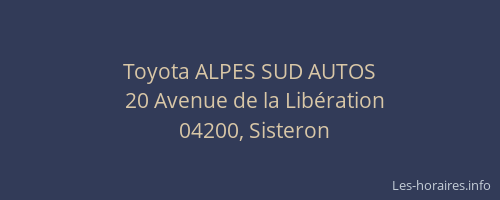 Toyota ALPES SUD AUTOS