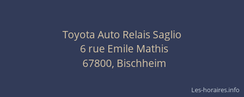 Toyota Auto Relais Saglio