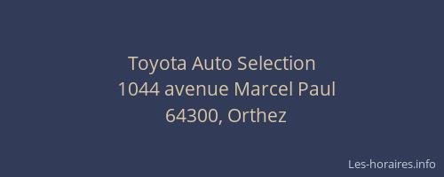 Toyota Auto Selection