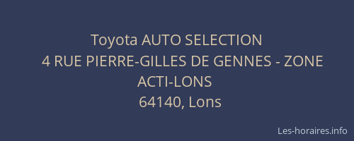Toyota AUTO SELECTION