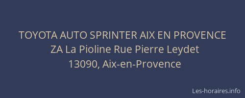TOYOTA AUTO SPRINTER AIX EN PROVENCE