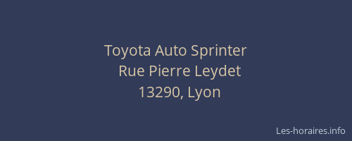Toyota Auto Sprinter