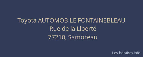 Toyota AUTOMOBILE FONTAINEBLEAU