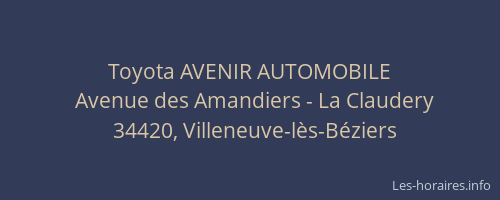 Toyota AVENIR AUTOMOBILE