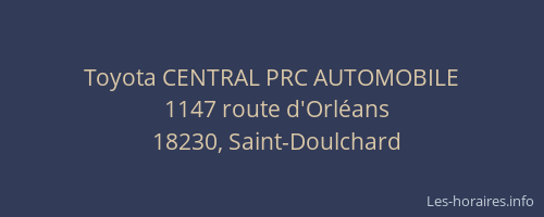 Toyota CENTRAL PRC AUTOMOBILE
