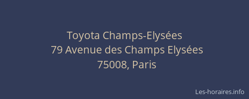 Toyota Champs-Elysées