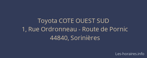 Toyota COTE OUEST SUD
