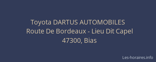 Toyota DARTUS AUTOMOBILES