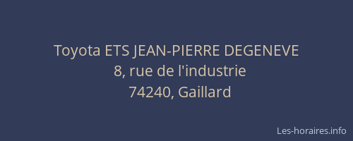 Toyota ETS JEAN-PIERRE DEGENEVE