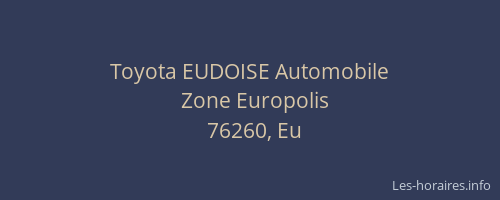 Toyota EUDOISE Automobile