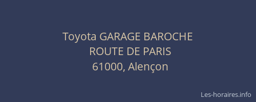 Toyota GARAGE BAROCHE