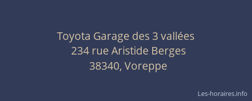 Toyota Garage des 3 vall&eacute;es
