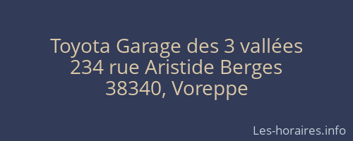 Toyota Garage des 3 vallées
