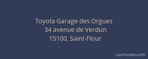 Toyota Garage des Orgues