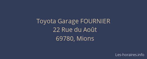 Toyota Garage FOURNIER