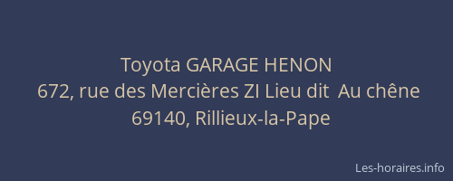 Toyota GARAGE HENON