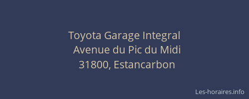 Toyota Garage Integral