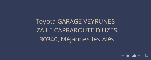 Toyota GARAGE VEYRUNES