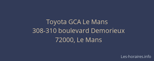 Toyota GCA Le Mans